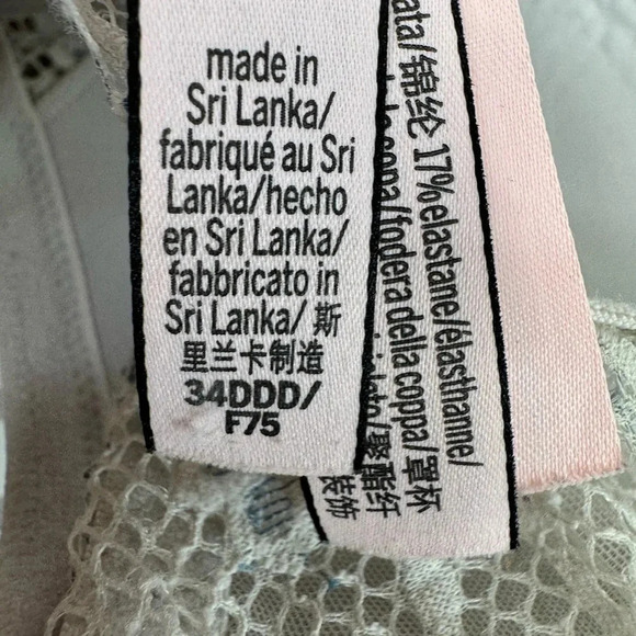 Victoria’s Secret Women’s Plunge Bra Light Blue with Lace Overlay Size 34DDD - Picture 5 of 7